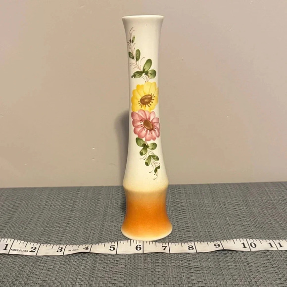 Vintage Sado Internacional Portugal Pottery FTD Floral Flower 8 1/8” Bud Vase - Picture 4 of 5